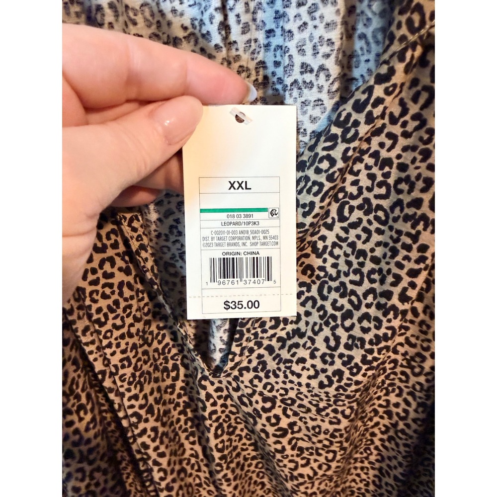 NWOT A new day Tan Leopard Print Maxi Dress - Picture 4 of 9